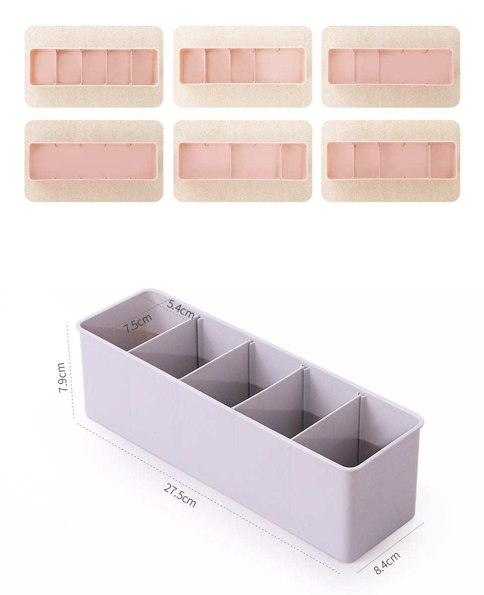 Multi-size Underwear Organizer Storage Can Adjust The Partition Drawer Closet Organizers Boxes For Bras Briefs Socks Ties Scarfs