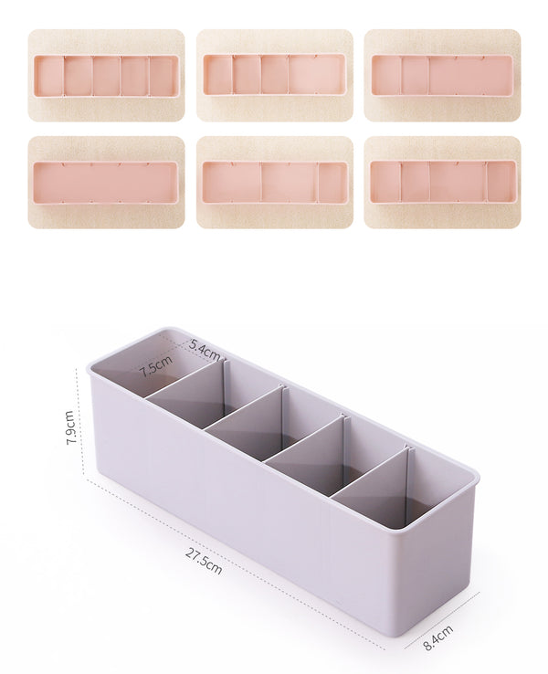 Multi-size Underwear Organizer Storage Can Adjust The Partition Drawer Closet Organizers Boxes For Bras Briefs Socks Ties Scarfs