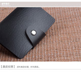 New 24 slots Fashion PU Leather Business Card Holder Organizer Hasp Men Women Bank Credit Card Holder Bag ID Card Wallet