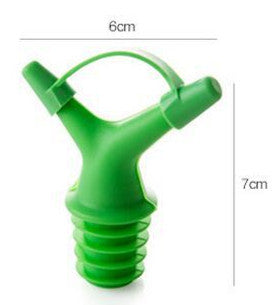 Double Oil Bottle Mouth Stopper Sauce Bottles Nozzle Caps Wine Stopper Pour The Liquid Guiding Device Kitchen Tools