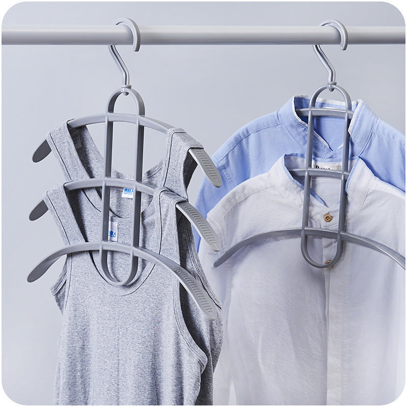 Multilayer Fish Bone Shape Stainless Steel Clothing Storage Racks Clothes Hanger Storage Holder Wardrobe Laundry Drying Rack