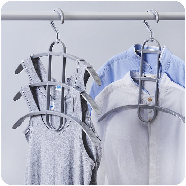 Multilayer Fish Bone Shape Stainless Steel Clothing Storage Racks Clothes Hanger Storage Holder Wardrobe Laundry Drying Rack