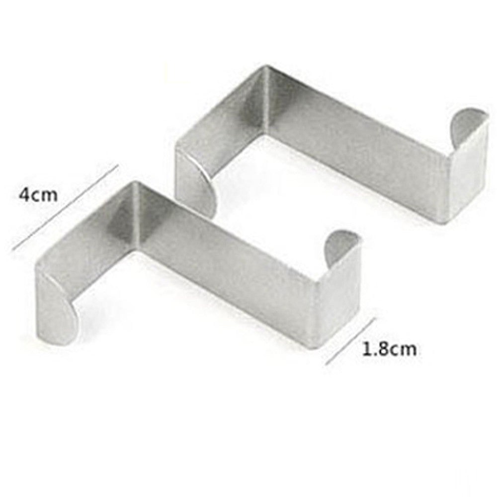 Newest 2PC Door Hook Stainless Kitchen Cabinet Clothes Hanger Levert Dropship Secondary image