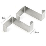 Newest 2PC Door Hook Stainless Kitchen Cabinet Clothes Hanger Levert Dropship