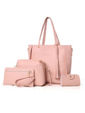 Women Bag Set Top-Handle Big Capacity Female Tassel Handbag Fashion Shoulder Bag Purse Ladies PU Leather Crossbody Bag