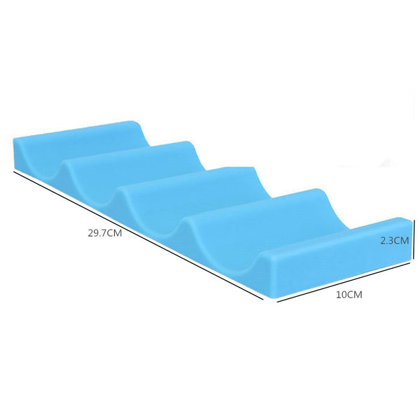 Novelty Fridge Can Beer Wine Bottle Rack Organiser Holder Mat Durable Silicone Stacking Tidy Tool Bar Accessories (Red& Blue)