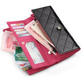 Women's Wallets Women Cowhide Leather Wallet Luxury Design Ladies Party Clutch Patent Leather Purses Long Card Holder