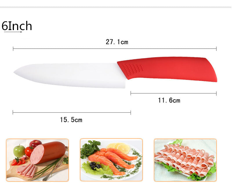 Brand top quality kitchen knife ceramic knife 3" 4" 5" 6" inch + peeler + Transparent Acrylic Stand kitchen set
