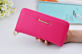 Women Wallets Leather Coin Purse Female Long Wallet Wristlet Zipper Card Holder Purse Female Fashion Clutch New Clamp For Money