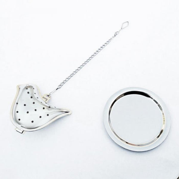 Heart/House/Duck/Monkey/Teapot/Ball/Bird/Shell Full Shape Stainless Steel Infuser Filter Strainer Tea Ball Spoon E2S