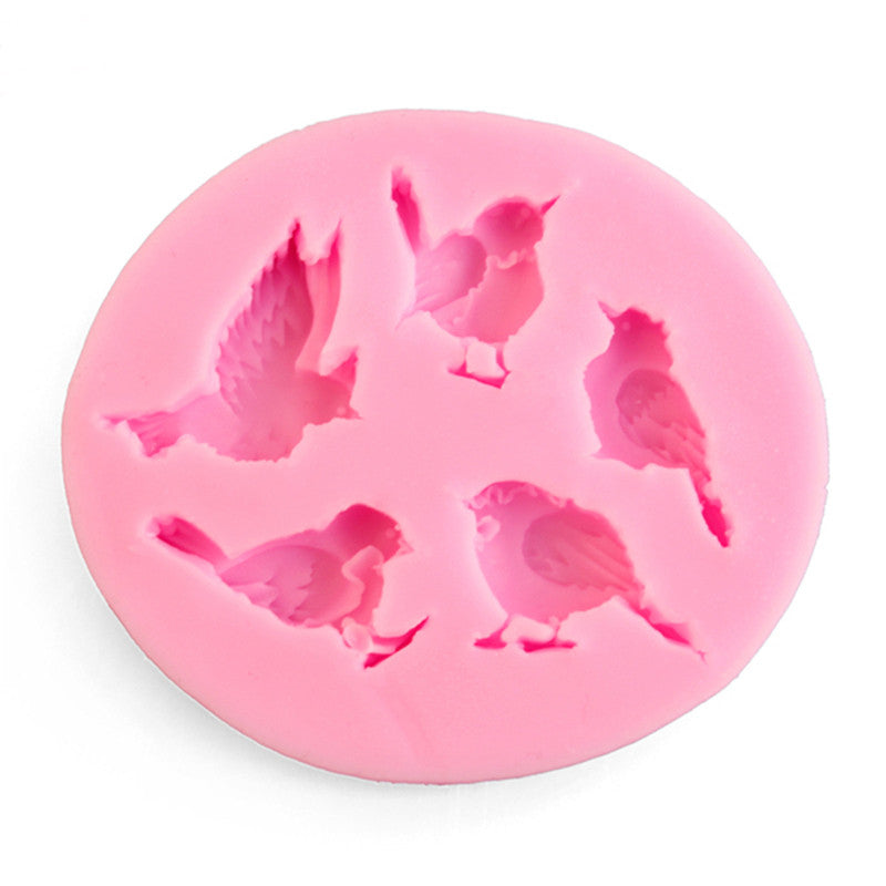 Silicone Cake Mold New Design 1PC 3D 5 Birds Cute Bird Chocolate Soap Mold Baking Cake Decoration Tool DIY Cake Moulds