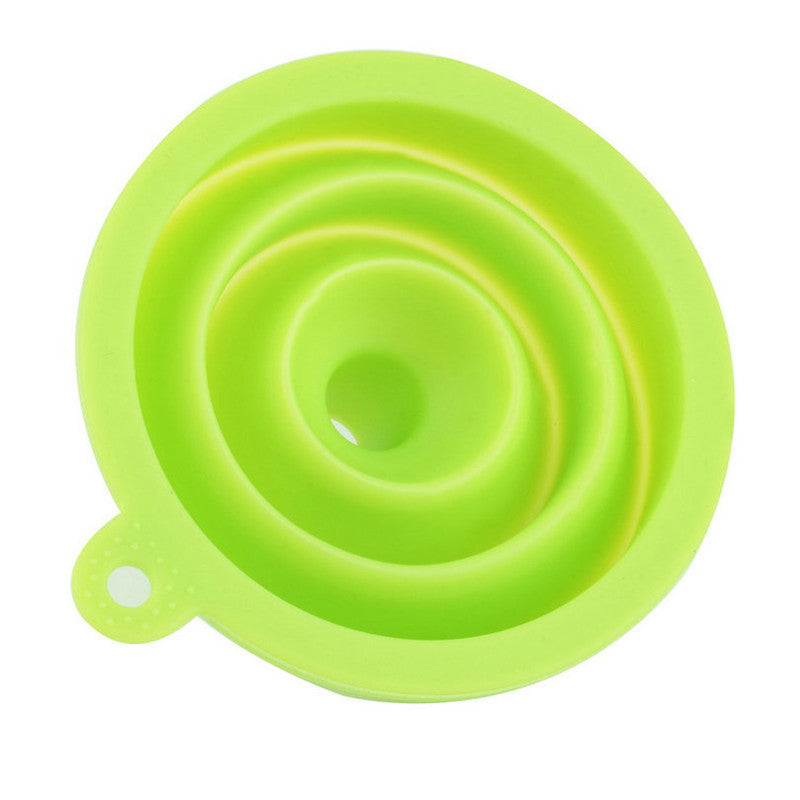 High Quality 1pc New Mini Silicone Gel Foldable Collapsible Style Funnel Hopper Kitchen cooking tools Main image