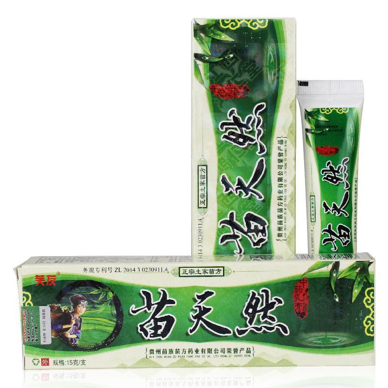 New Miao natural bacteriostatic ointment hemorrhoids Gels herbal Body Psoriasis Cream Plasters with Retail Box Skin Care 15g