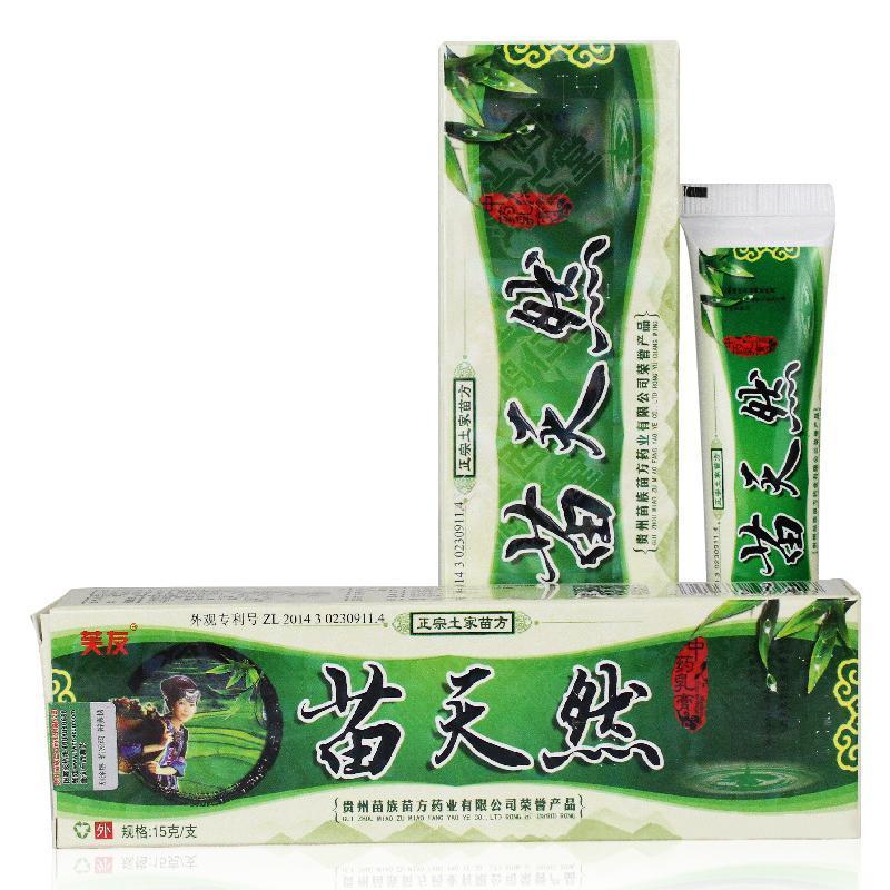 New Miao natural bacteriostatic ointment hemorrhoids Gels herbal Body Psoriasis Cream Plasters with Retail Box Skin Care 15g Main image