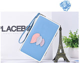 Tide leaf new long section of lychee pattern ladies wallet Korean casual lunch box clutch ladies' leather handbag purse