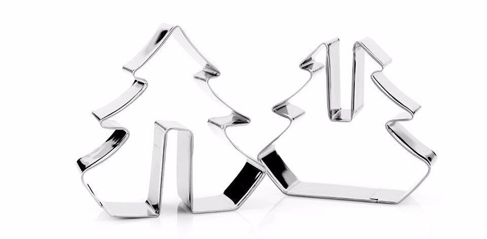 DIY 3D Stainless Steel CHRISTMAS Scenario Cookie Cutter Set,Baking mould,include Snowman, Christmas Tree, Deer And Sled