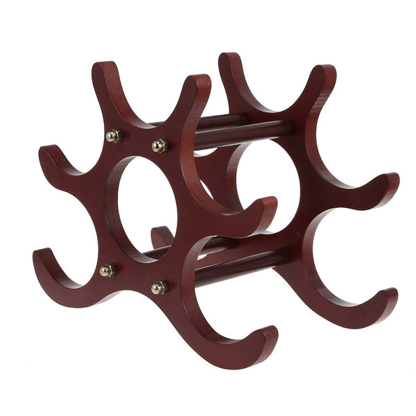 Creative Wooden Style Wine Rack 6 Pcs Wine Holders Wine Bottle Display Stand Organizer Bar Storage Racks