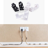 20Pcs/1 Pack Portable Cable Drop Clip Wire Cord Lead USB Charger Desk Tidy Organiser Cord Holder Organizer Holder Secure Table