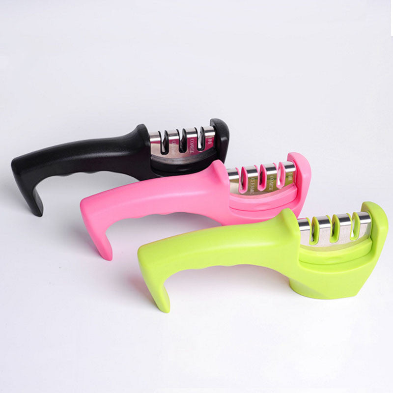 Brand 3 Stages (Diamond & Tungsten steel & Ceramic) Kitchen Knife Sharpener ,Sharpening Stone Household Knife Sharpener