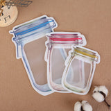 10 pieces Mason Jar Pattern Food Saver Storage Bags Set kitchen organizer Children's snacks Snacks fresh bags Food storage Bags