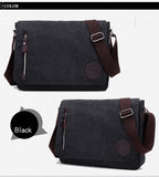 Canvas Leather Crossbody Bag Men Military Army Vintage Bags Shoulder Bag Casual Travel school Bags For Teenagers sac a dos bolsa