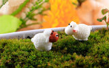 XBJ064 Landscape Mini 2pcs Cute Resin Crafts Decorations Simulation lovers sheep white sheep sheep goat