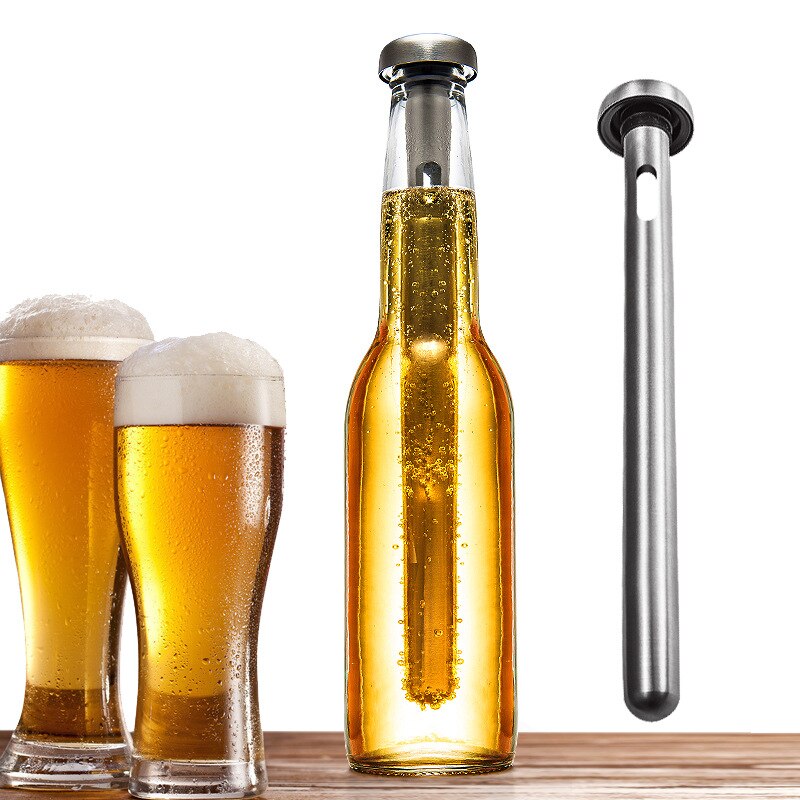 Stainless Steel 2 pcs Wine Liquor Chiller Cooling Ice Stick Rod In-Bottle Pourer Beer Quick Simple Secondary image