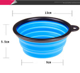 New Collapsible foldable silicone Pet dog bowl cat candy color outdoor travel portable puppy food container feeder dish on sale
