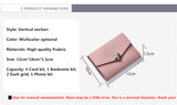 Tri-fold fashion wallet multi-card female purse High-quality PU leather Card & ID Holders women's handbags