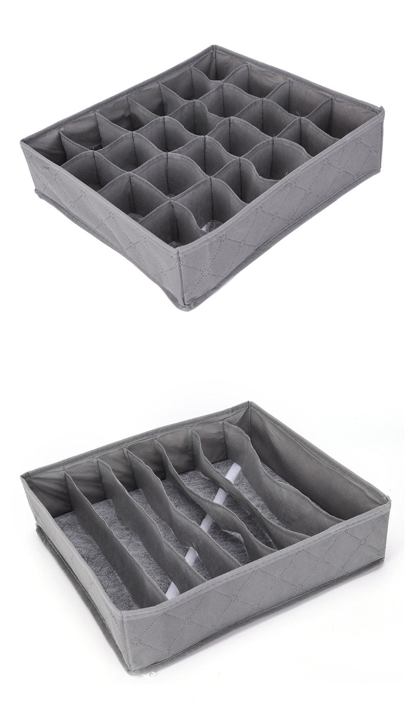 1 pc Underwear Bra Organizer Storage Box 3 sizes grey Drawer Closet Organizers Boxes For Underwear Scarf Socks Organiser
