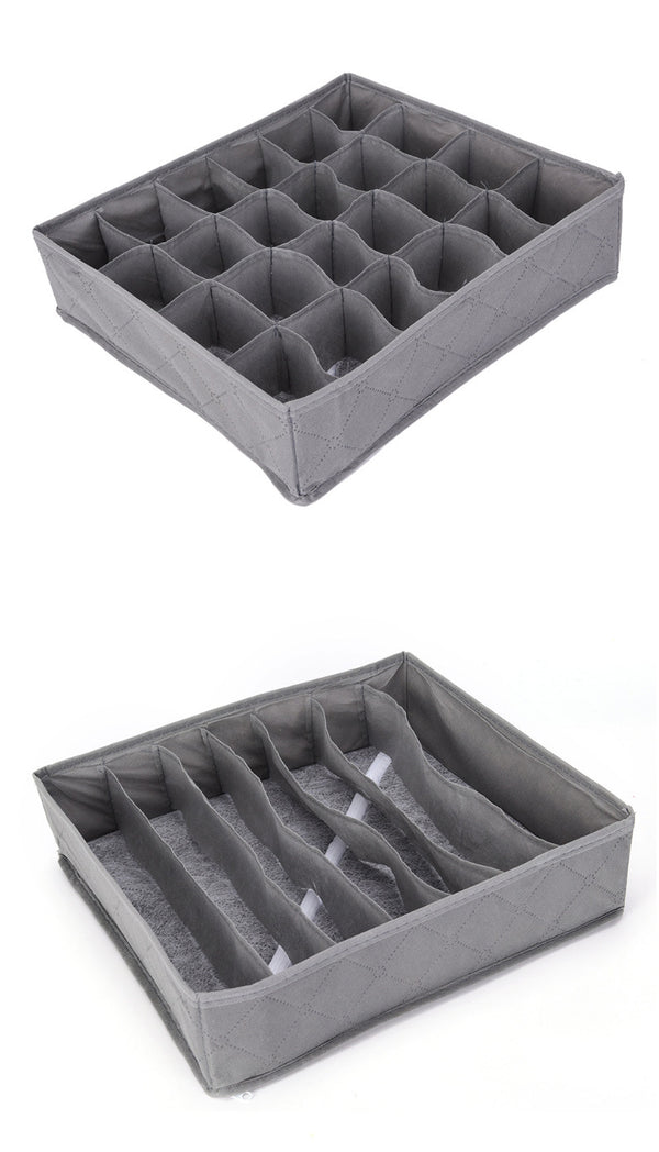 1 pc Underwear Bra Organizer Storage Box 3 sizes grey Drawer Closet Organizers Boxes For Underwear Scarf Socks Organiser