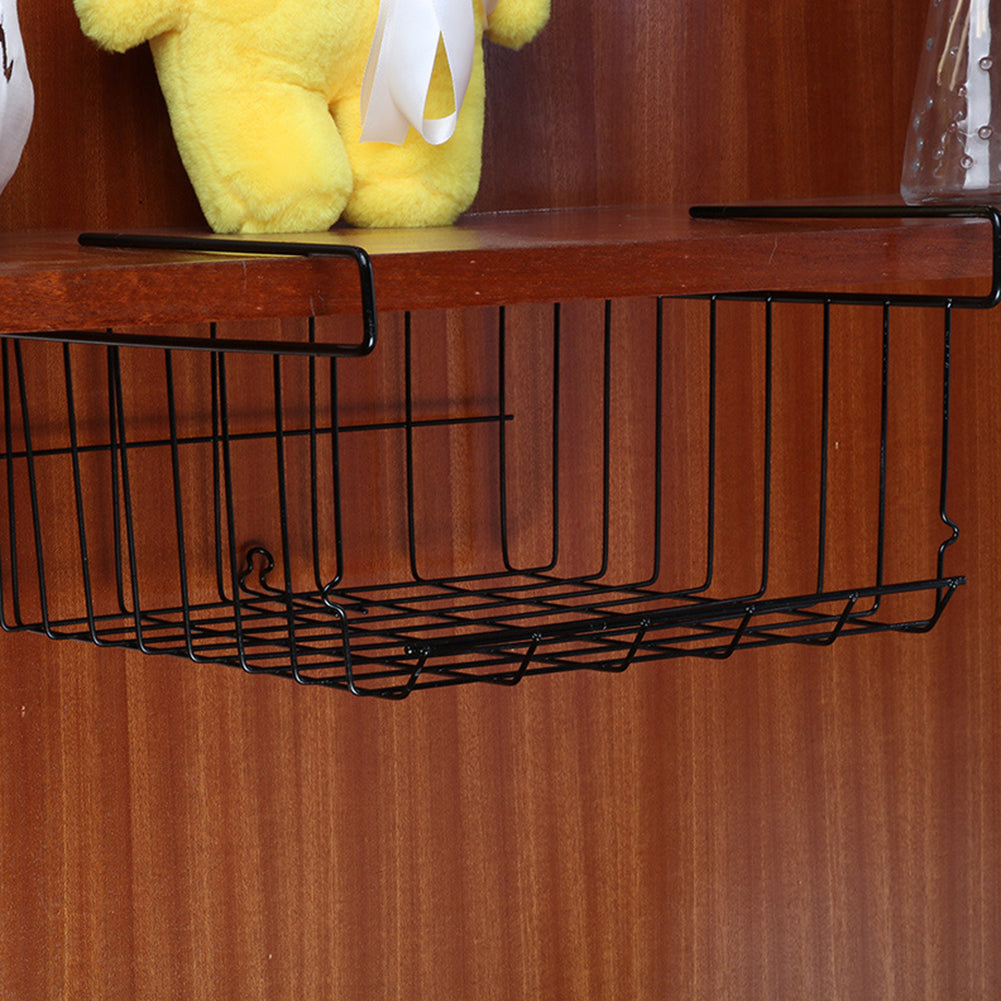 Home Storage Basket Kitchen Multifunctional Storage Rack Under Cabinet Storage Shelf Basket Wire Rack Organizer Storage