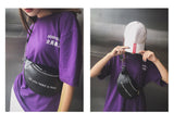 Zipper PU Leather Fanny Pack Women Shoulder Chest Bag Lady Belly Belt Bag Multifunctional Waterproof Waist Pack Black White