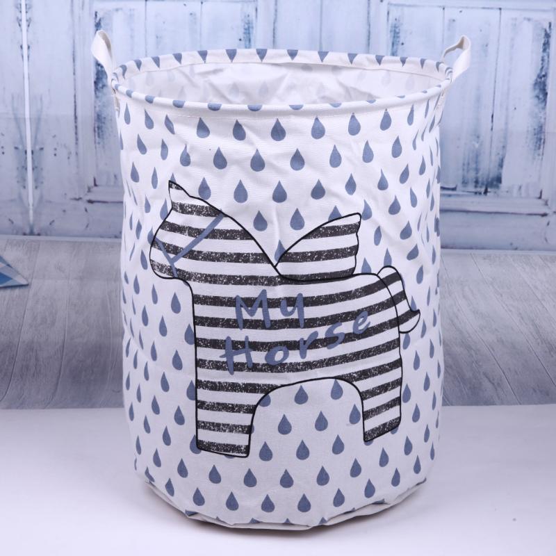 Folding Laundry Storage Basket for Toys Geometry Storage Barrel Standing Clothing Storage Bucket Laundry Organizer Holder Pouch