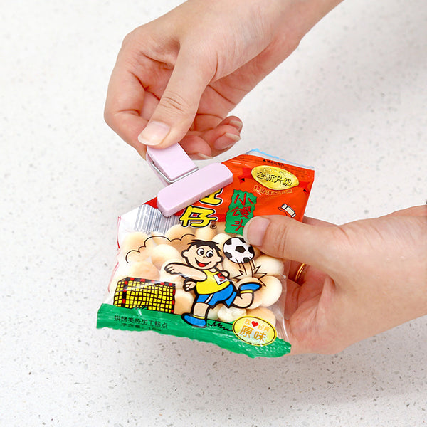 12Pcs/set Bag Clips Snack Fresh Food Storage Bag Sealer Kitchen Tool accessories Mini Vacuum Sealer Clamp Food Clip