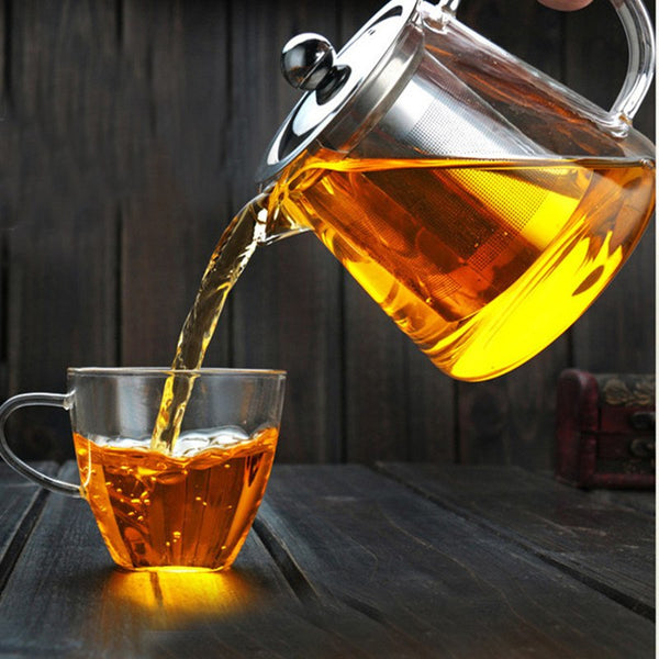 CJ262 Hot Sale Heat Resistant cup Kettle Teapot Flower Tea Set Pu'er Coffee Tea Pot Drinkware Set Stainless Steel Strainer
