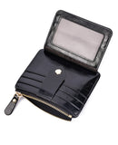Anti-magnetic Creative RFID leather zipper purse PU leather clutch Card & ID Holders men's money clamps