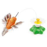 Pet Cat Toys Electric Rotating Colorful Butterfly and birds Funny Pet Scratch feather Toy For Cats Kitten interactive