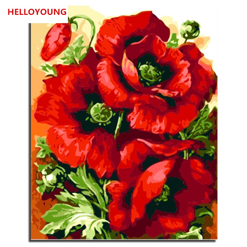 HELLOYOUNG Digital Painting DIY Handpainted Oil Painting Beautiful  by numbers oil paintings chinese scroll paintings Home Decor