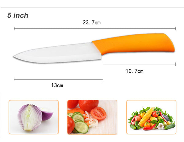 High quality brand Paring Fruit Utility 3" 4" 5" 6" inch + peeler + Acrylic Holder Block Chef Kitchen Ceramic Knife Sets
