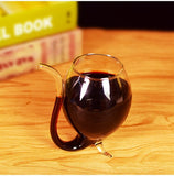 Special 300ml Red Wine Coffee Milk Mug with Straw Heat Resistant Tea Drink Mug Transparent Drinkware Perfect Craft Gift