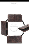 Oil wax leather men's leather wallet casual retro long wallet large capacity multi-position clutch men's purse