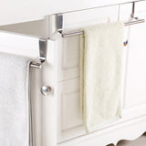 24/36cm Cabinet Drawer Towel Stainless Steel Hanging Rack Storage Holder Over Door Hanger Kitchen Bathroom Organizer Hanger
