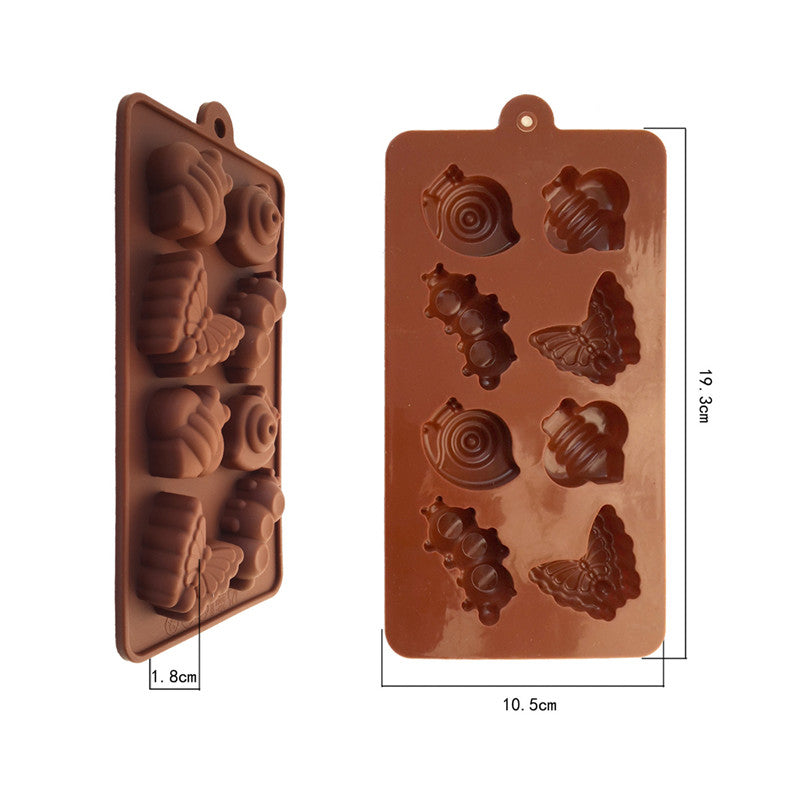 Snails,Caterpillars,Butterflies Shaped Chocolate Mold Food Grade Silicone Chocolate Mold Silicone Ice Trays Mould Secondary image
