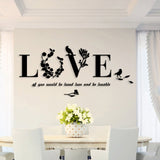 Family Love Never End Quote Vinyl Wall Decal Wall Lettering Art Words Wall Sticker Home Decor Wedding Decoration Living Room