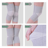 1Pair Warm Elastic Breathable Knee Support Brace Bamboo Fiber Health Care Knee Brace Spring Stay Knee Pads