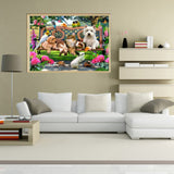 DIY Partial 5D Diamond Embroider Animal paradise Round Diamond Painting Cross Stitch Kits Diamond Mosaic Home Decoration