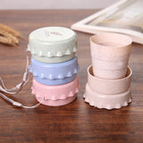 130ML Creative Folding Water Cups Boys Girls Outdoor Activities Telescopic Leak-proof Portable Water Travel Cup Drop Shipping