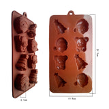 Food Grade Silicone Material,Christmas Tree,Santa Claus ,Little Bear Shape For Chocolate Handmade Mold, Cake Tools
