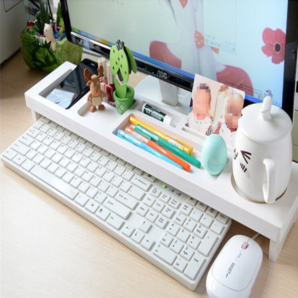 Desk Storage Shelf Office Desktop Organizer Phone Keyboard Storage Pen Shelf Deskstop Organizer a shelves